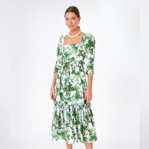 CARA CARA Nordic Fields Olive Blue Hill Dress size 6 EUC